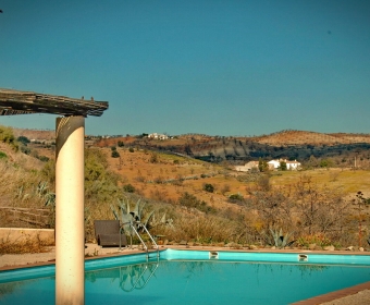 Boutique Hotel Residencia Fundador Pool mit Weitblick in die herrlich ursprüngliche Landschaft